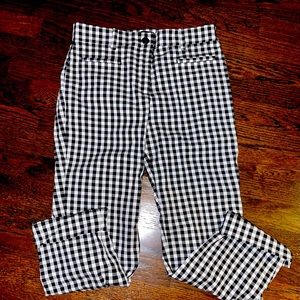 And Taylor black and white check Pants. NWT